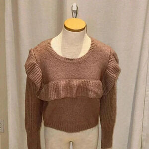 sweater with ruffle detail